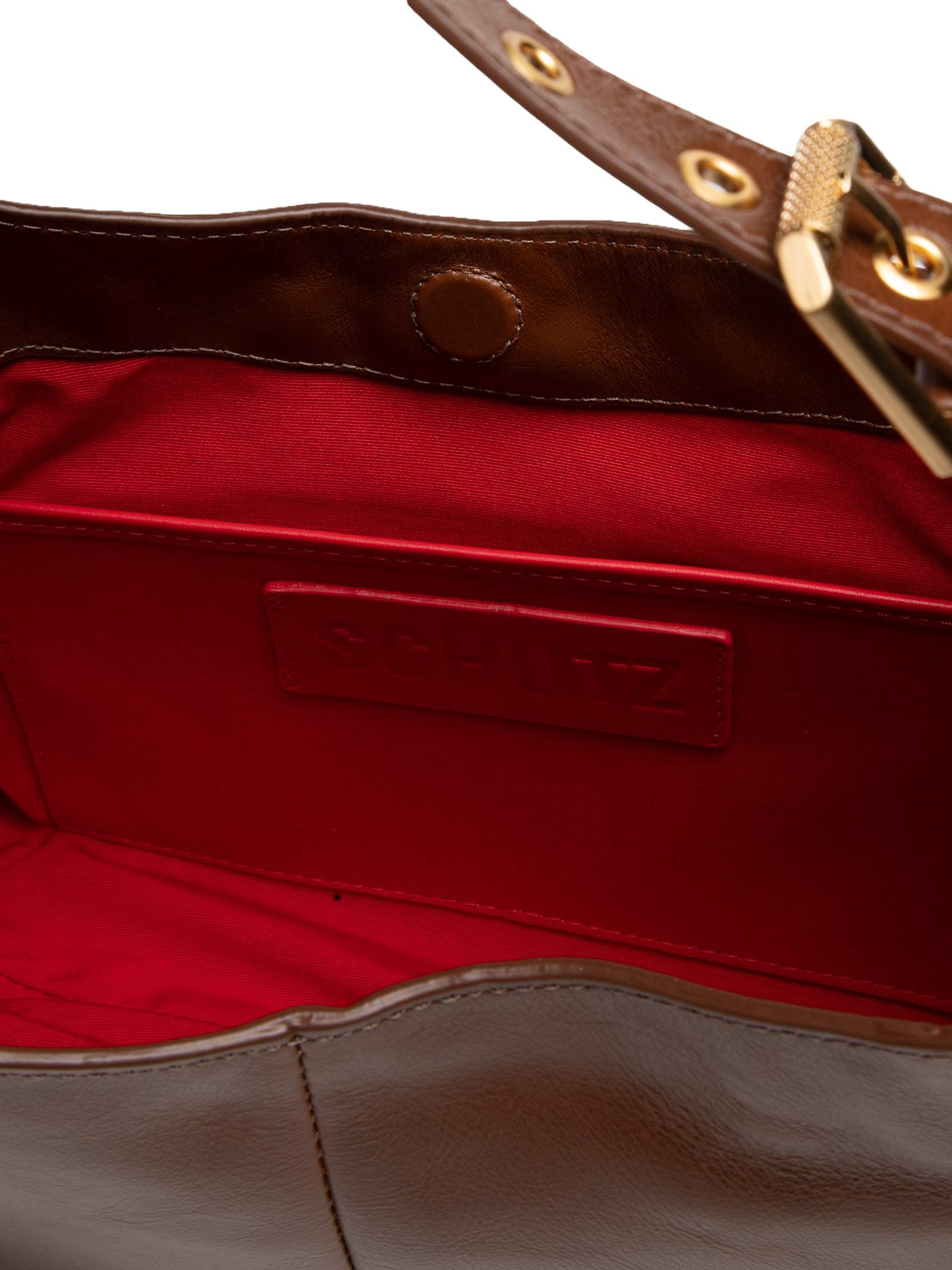 Bolsa Feminina Média Couro Marrom Schutz