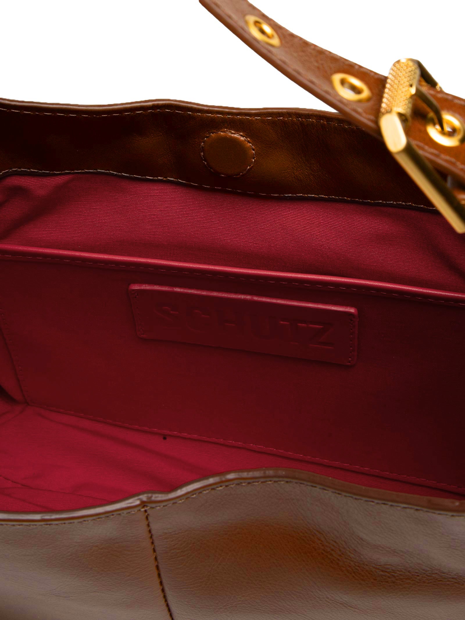 Bolsa Feminina Média Couro Marrom Schutz