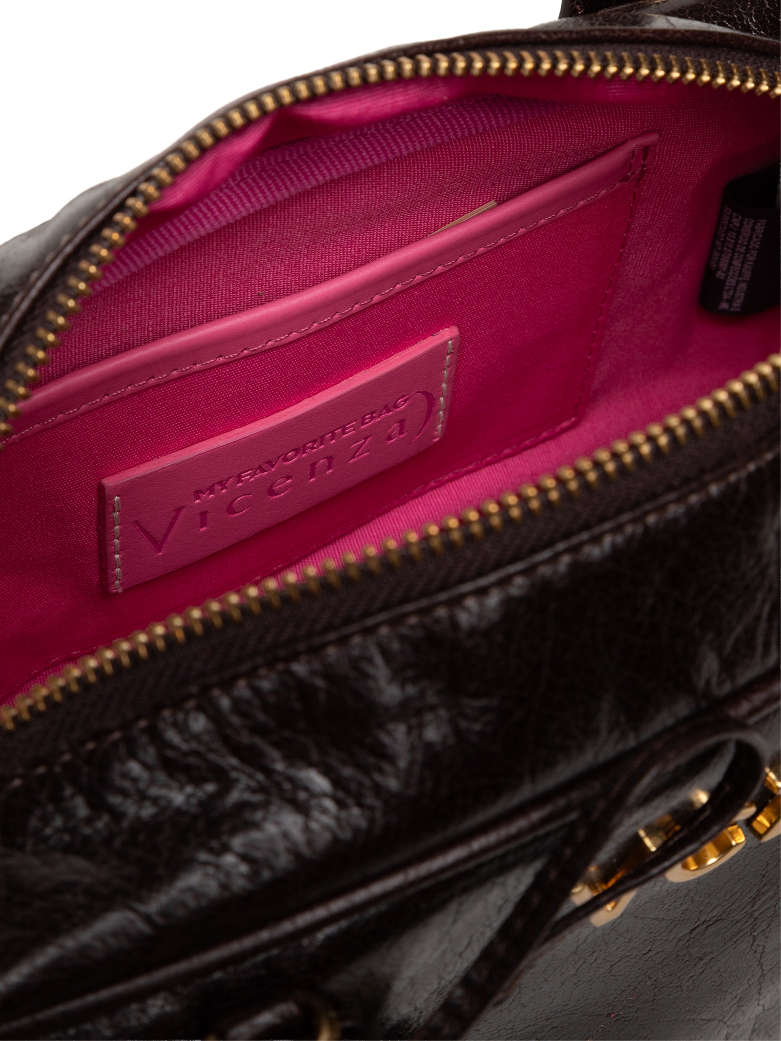 Bolsa Feminina Média Craked Marrom Vicenza
