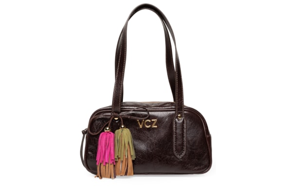 Bolsa Feminina Média Craked - Marrom