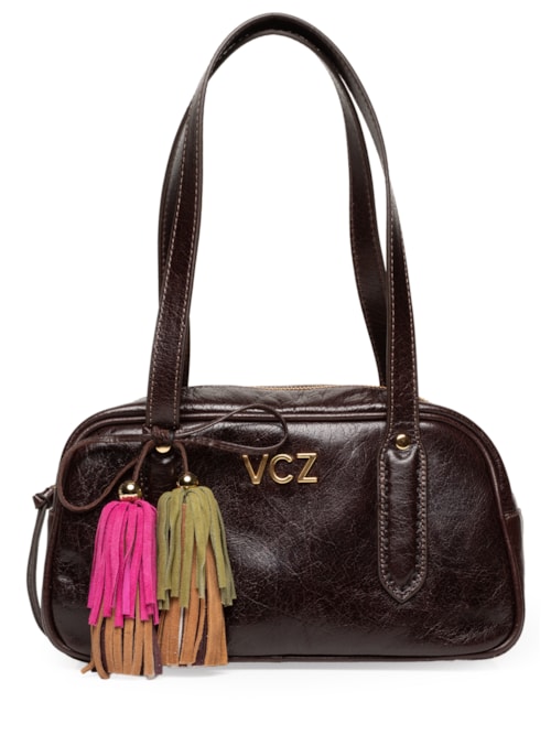 Bolsa Feminina Média Craked – Marrom