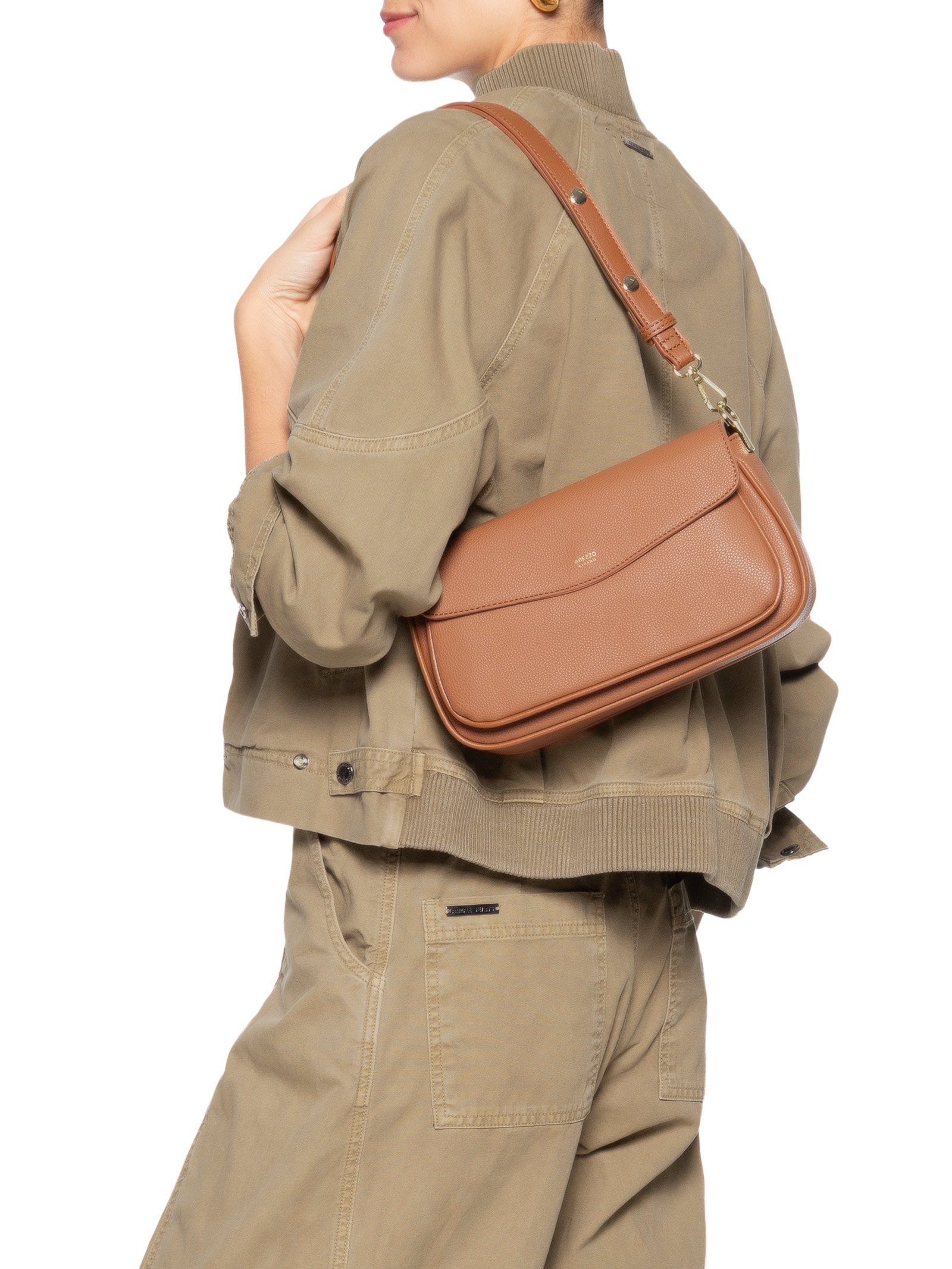 Arezzo - Bolsa Feminina Média Ec Cap - Marrom