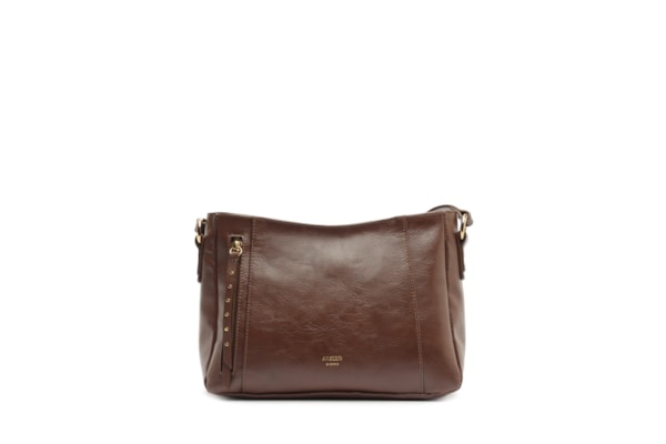 Bolsa Feminina Média Eco Cabedal Rus - Marrom