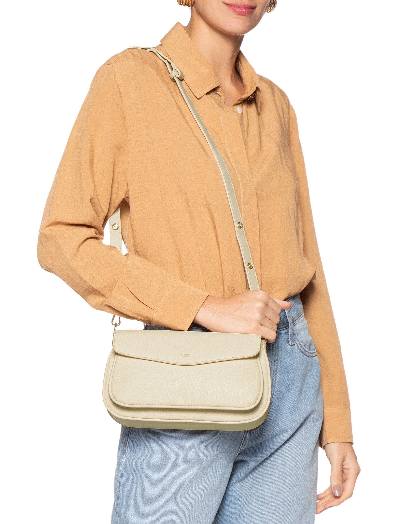 Bolsa Feminina Média Eco Flo Branco Arezzo