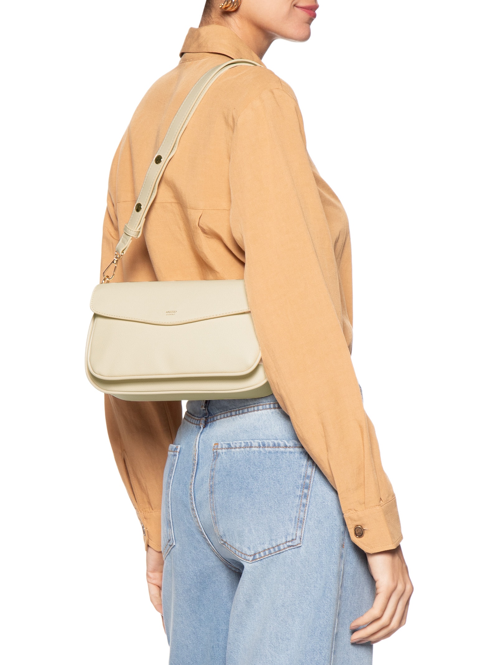 Bolsa Feminina Média Eco Flo Branco Arezzo