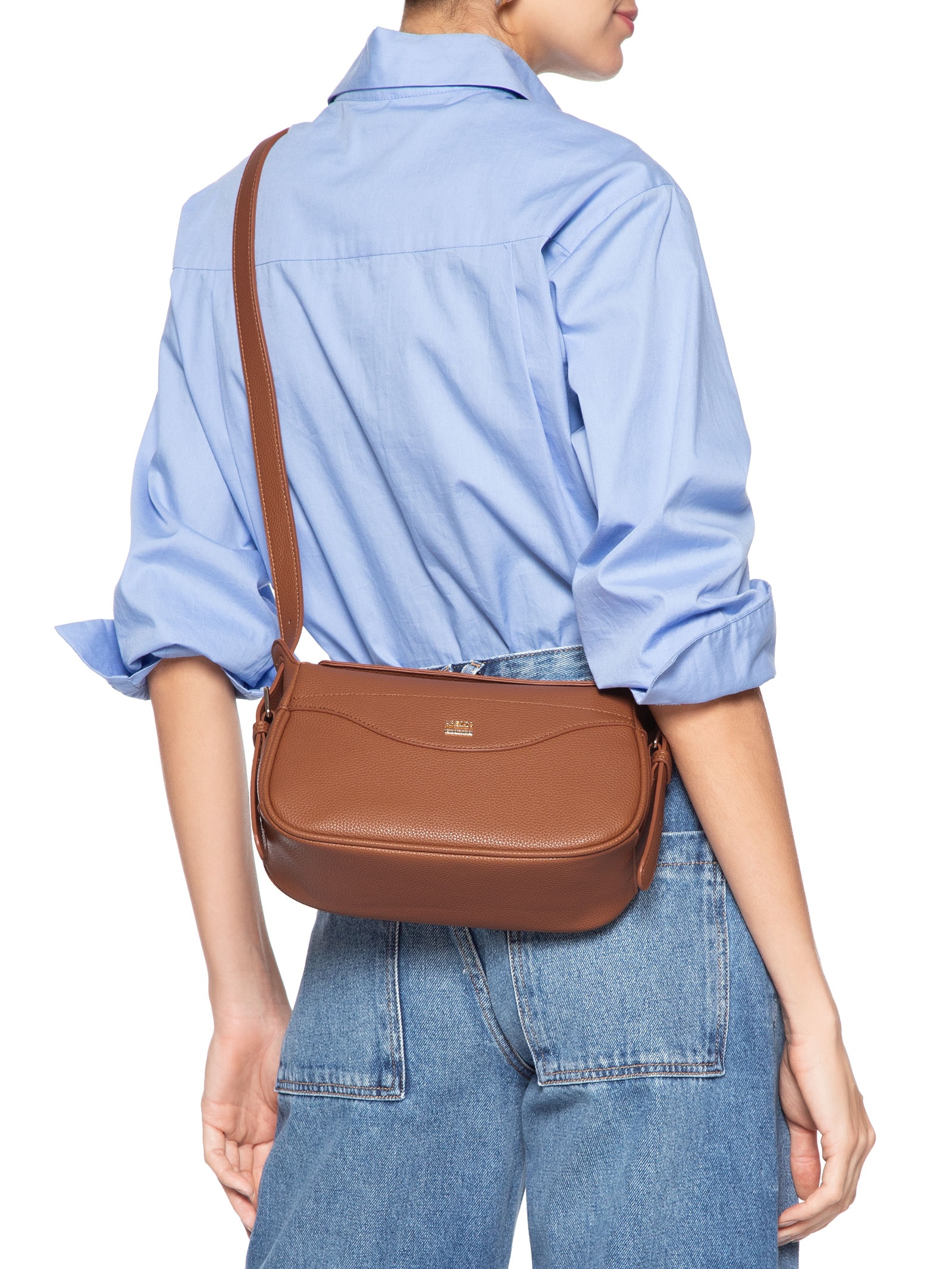Bolsa Feminina Média Eco Floater Caramel Marrom Arezzo