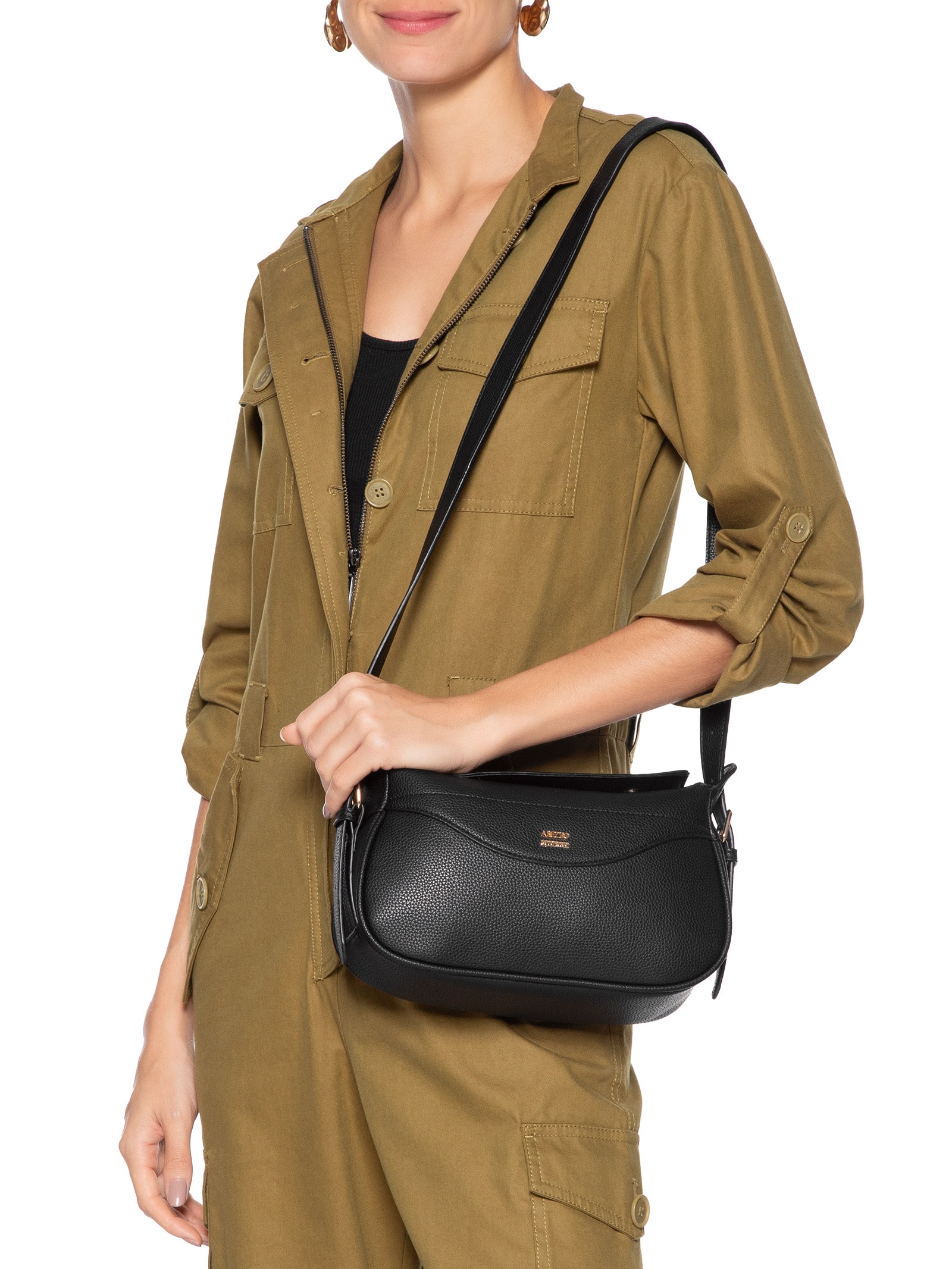 Bolsa Feminina Média Eco Floater Preto Arezzo