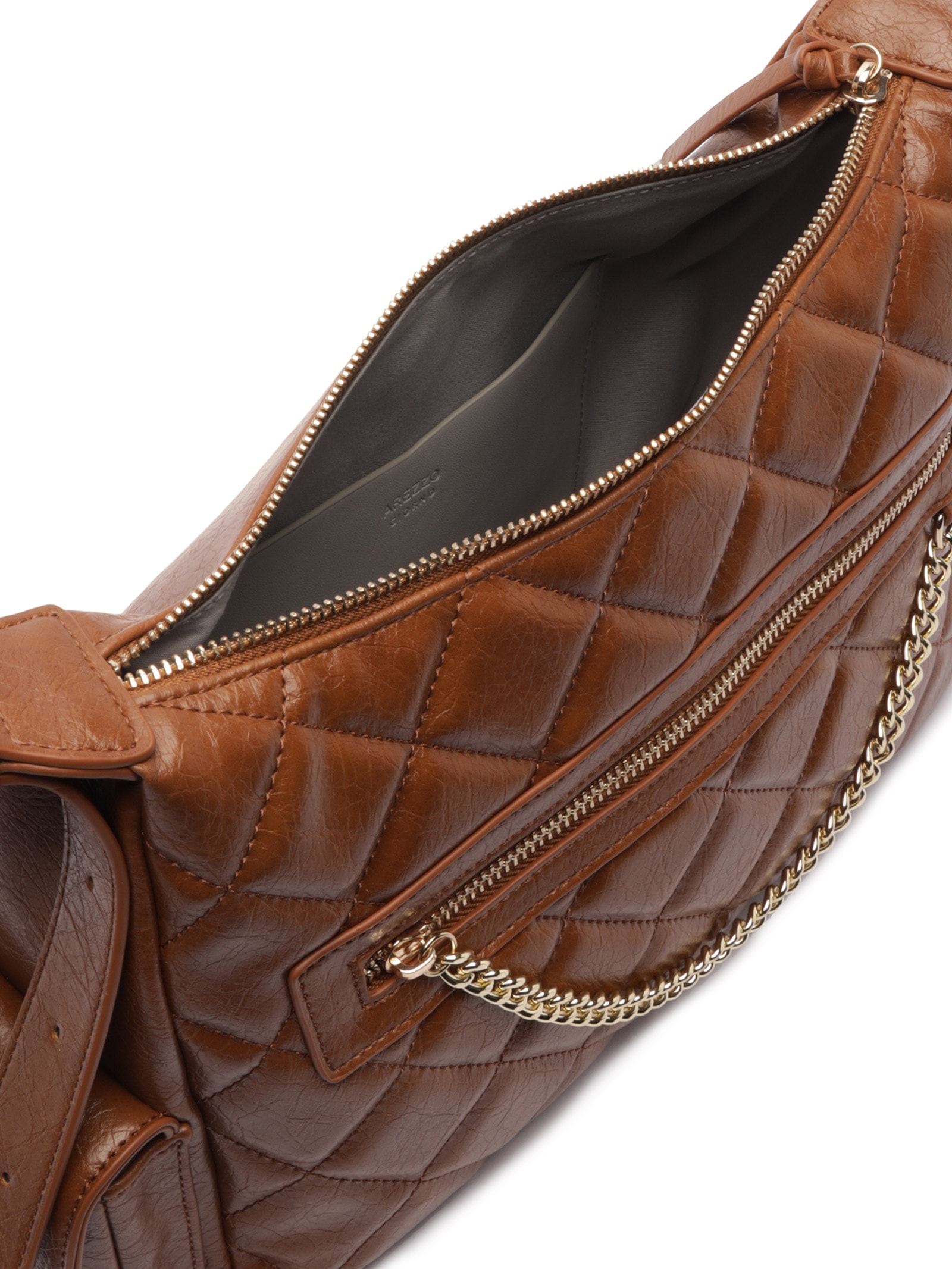 Bolsa Feminina Média Eco Soft Shine Marrom Arezzo