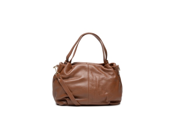 Bolsa Feminina Média Em Couro - Marrom