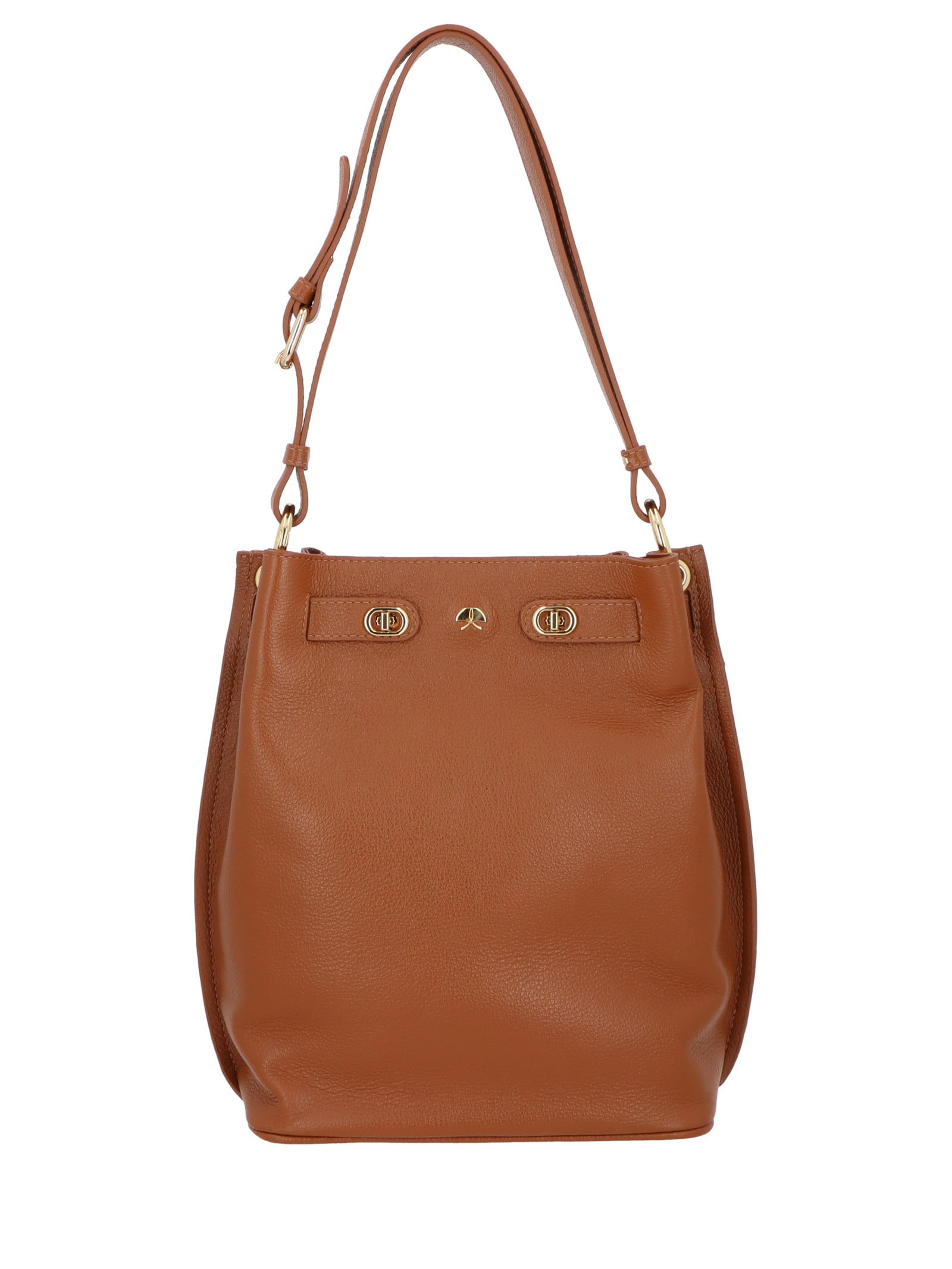 Bolsa Feminina Média Em Couro Marrom Luiza Barcelos