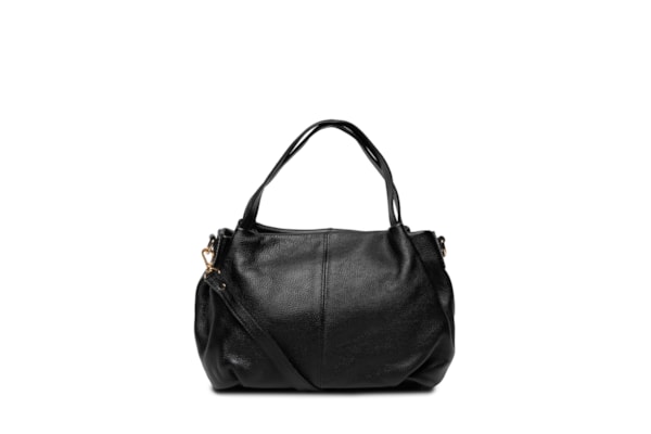 Bolsa Feminina Média Em Couro - Preto