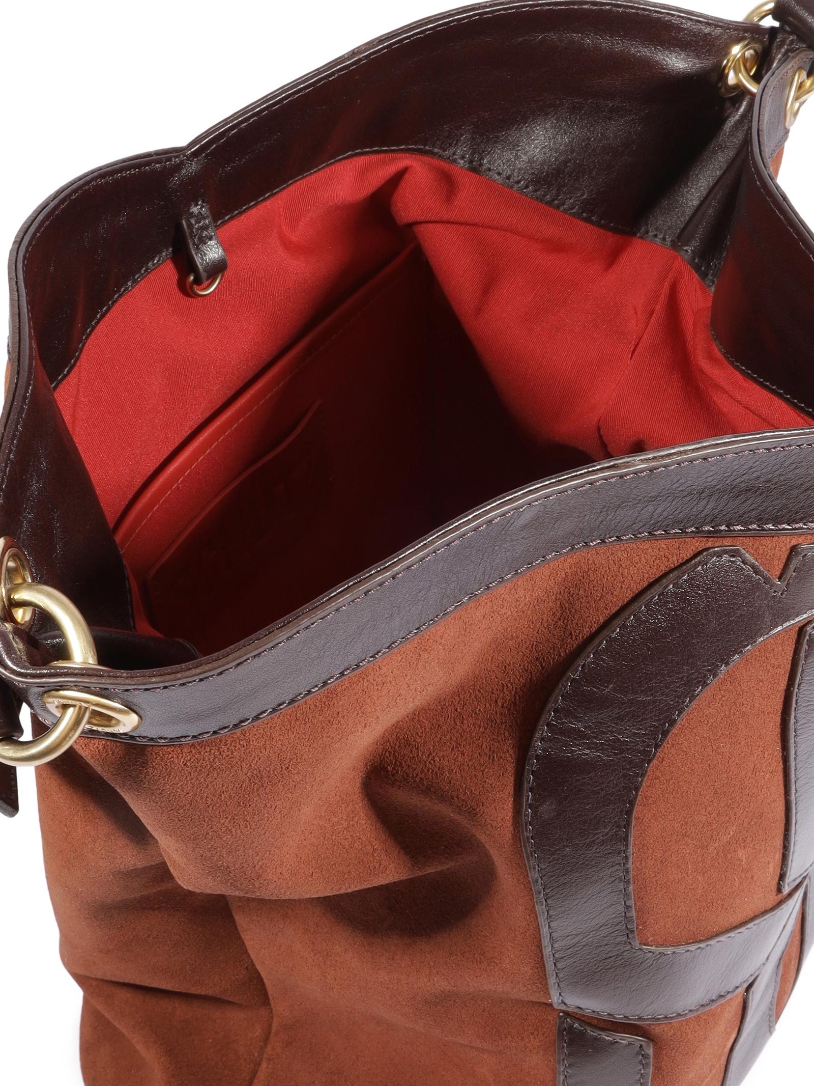 Bolsa Feminina Média Hobo Camurça Marrom Schutz