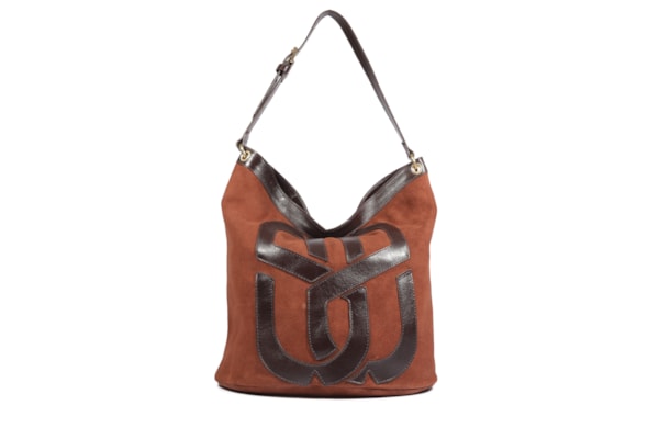Bolsa Feminina Média Hobo Camurça - Marrom