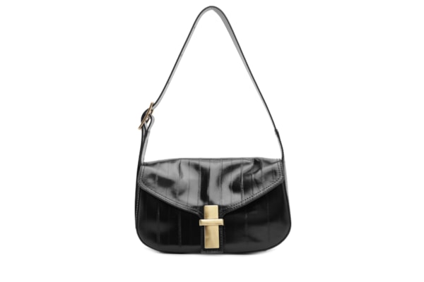 Bolsa Feminina Média Leather Enguia - Preto