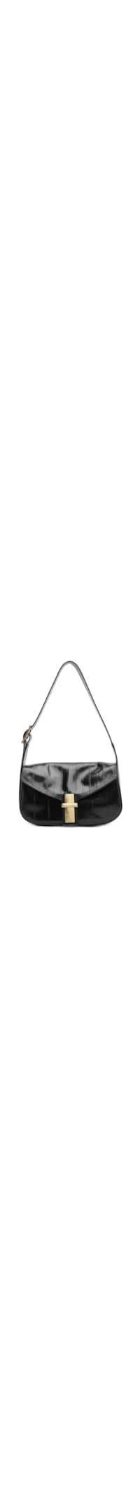 Bolsa Feminina Média Leather Enguia - Preto