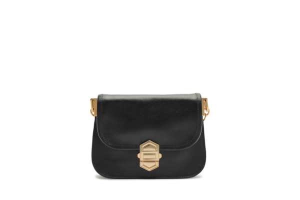 Bolsa Feminina Média Leather  Sand - Preto