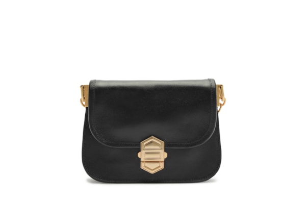 Bolsa Feminina Média Leather  Sand - Preto