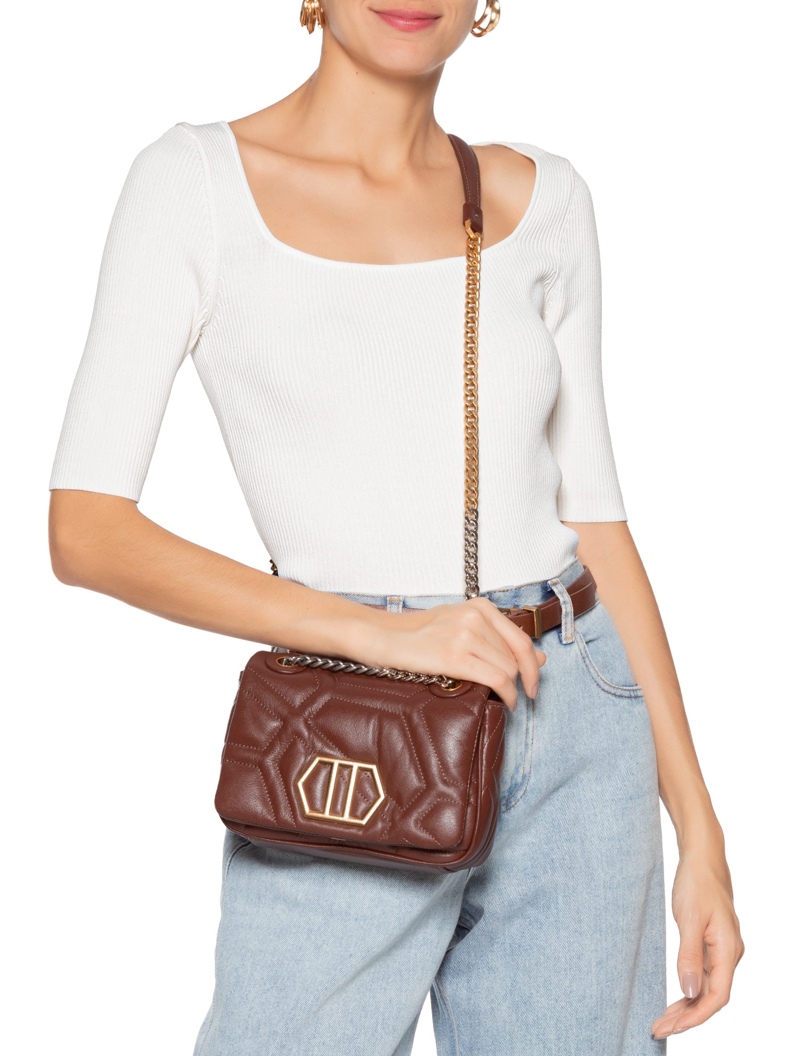 Bolsa Feminina Média Nápoles Marrom Arezzo