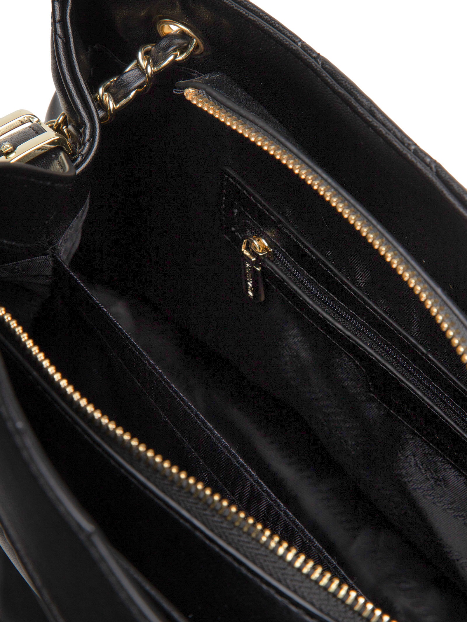 Bolsa Feminina Média Shopping Matelassê E Enfeite Preto Lança Perfume