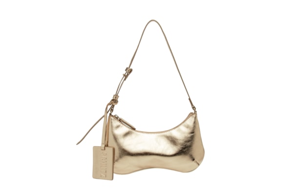 Bolsa Feminina Média Stellare Tecno - Dourado