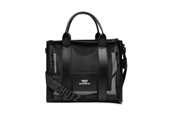 Bolsa Feminina Média Tela Easy Leather - Preto