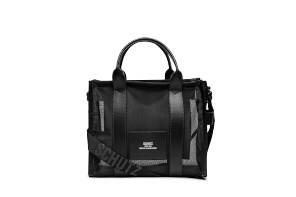 Bolsa Feminina Média Tela Easy Leather - Preto