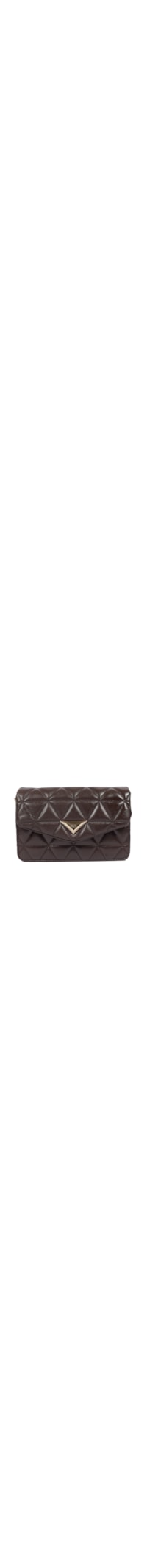 Bolsa Feminina Média Tiracolo 944 Matelassê Couro - Marrom