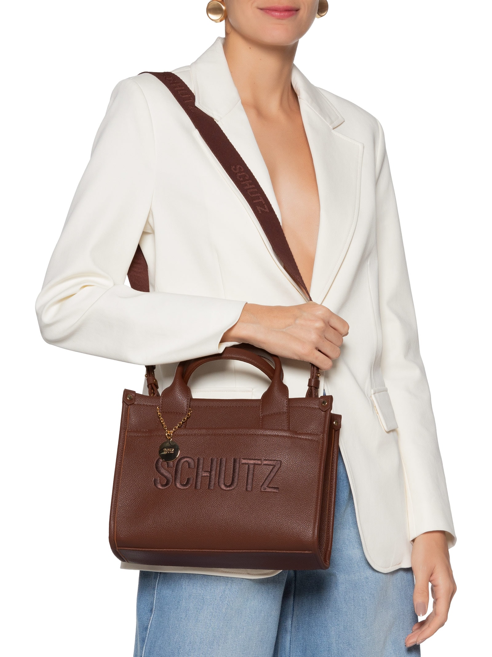 Bolsa Feminina Média Tiracolo Marrom Schutz