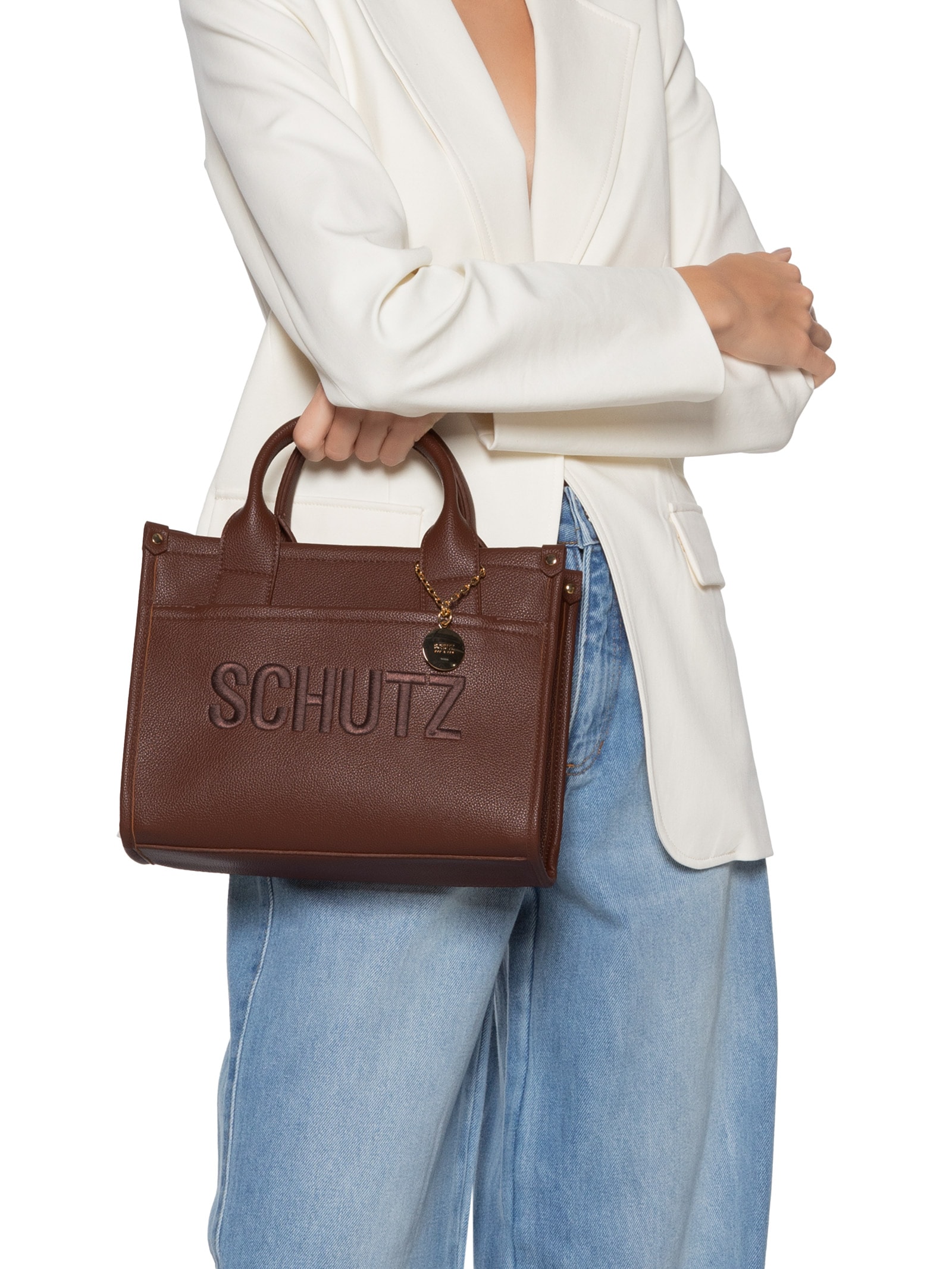 Bolsa Feminina Média Tiracolo Marrom Schutz