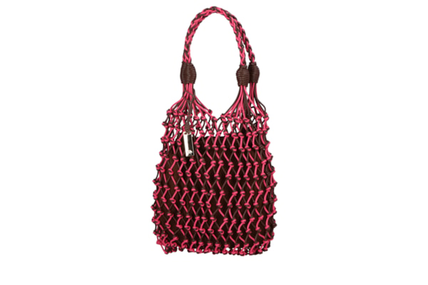 Bolsa Feminina Média Tramada Em Couro - Marrom