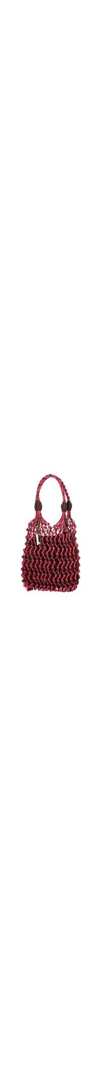 Bolsa Feminina Média Tramada Em Couro - Marrom