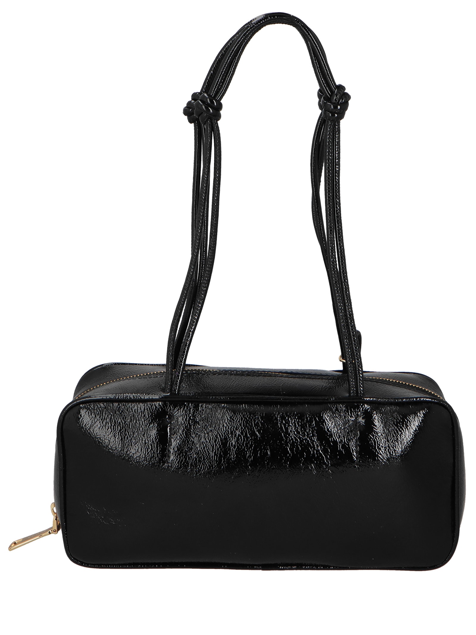 Bolsa Feminina Média Verniz Alças de Nó Preto Luiza Barcelos