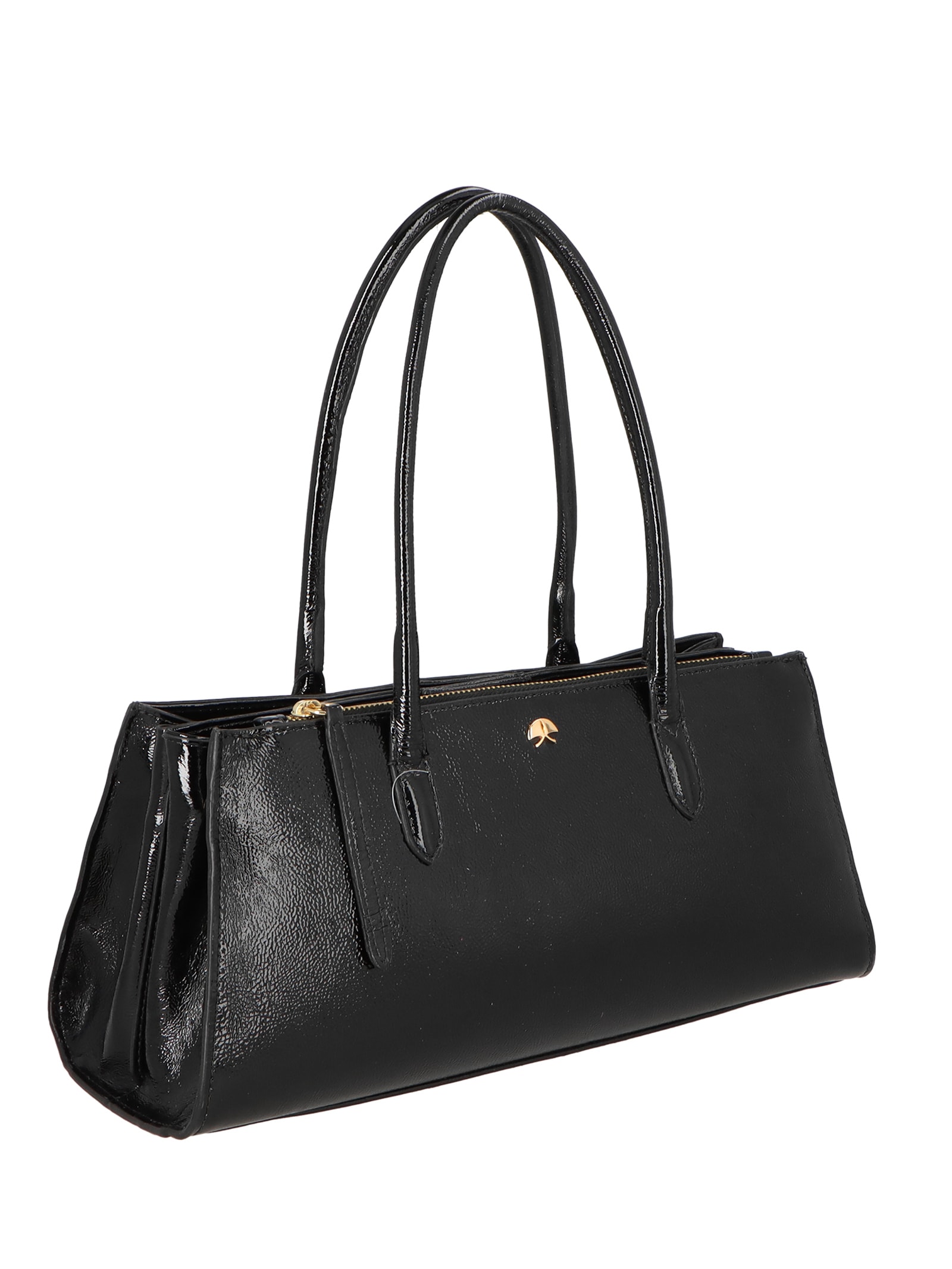 Bolsa Feminina Média Verniz Preto Luiza Barcelos