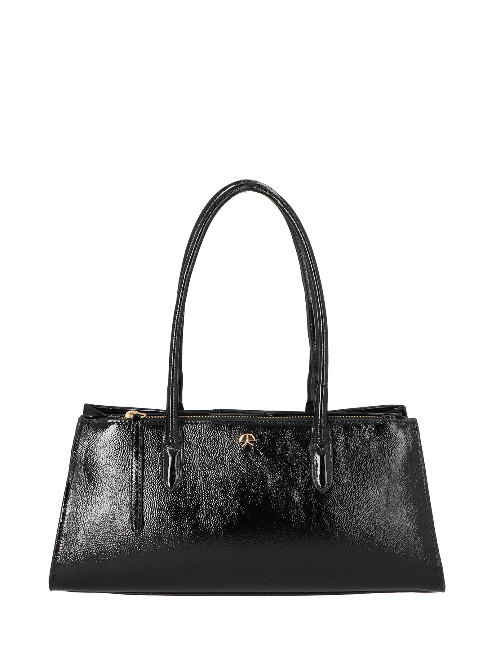 Bolsa Feminina Média Verniz Preto Luiza Barcelos