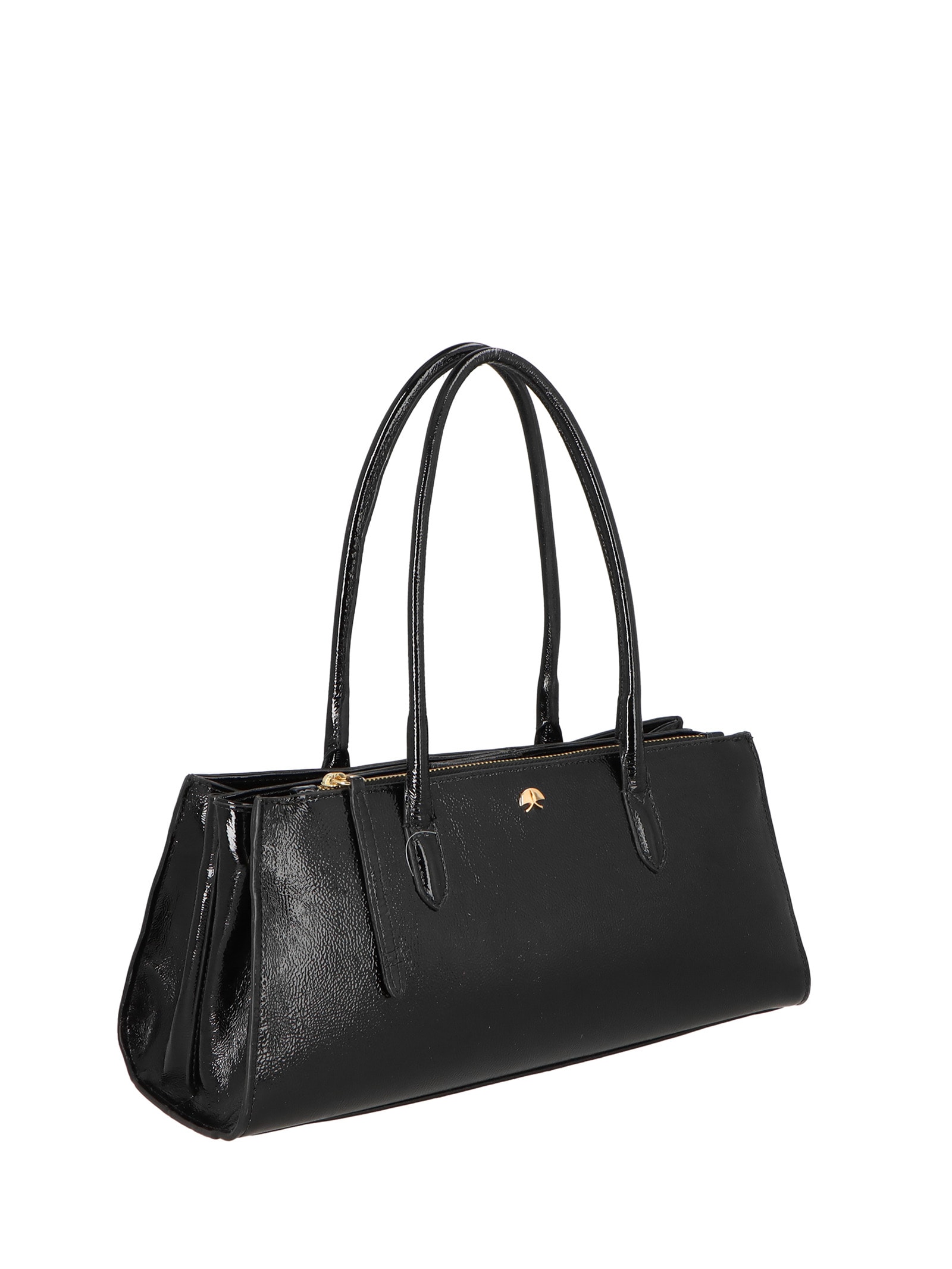 Bolsa Feminina Média Verniz Preto Luiza Barcelos