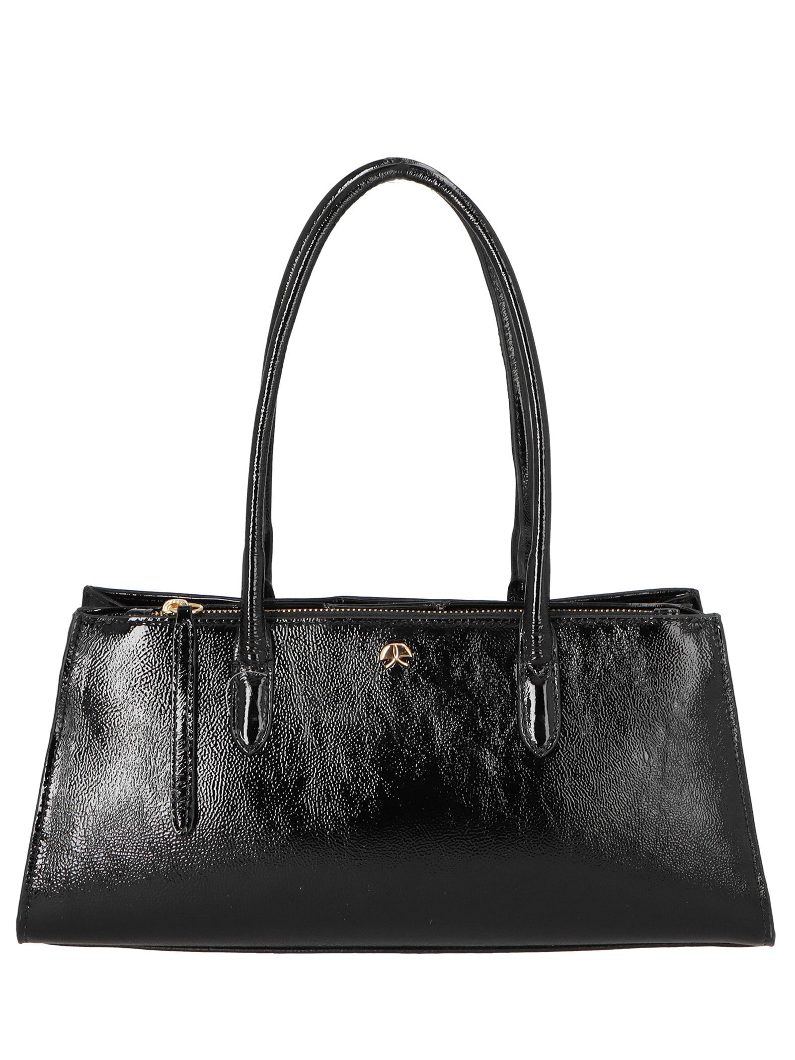 Bolsa Feminina Média Verniz Preto Luiza Barcelos