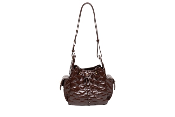 Bolsa Feminina Média Verniz Show - Marrom