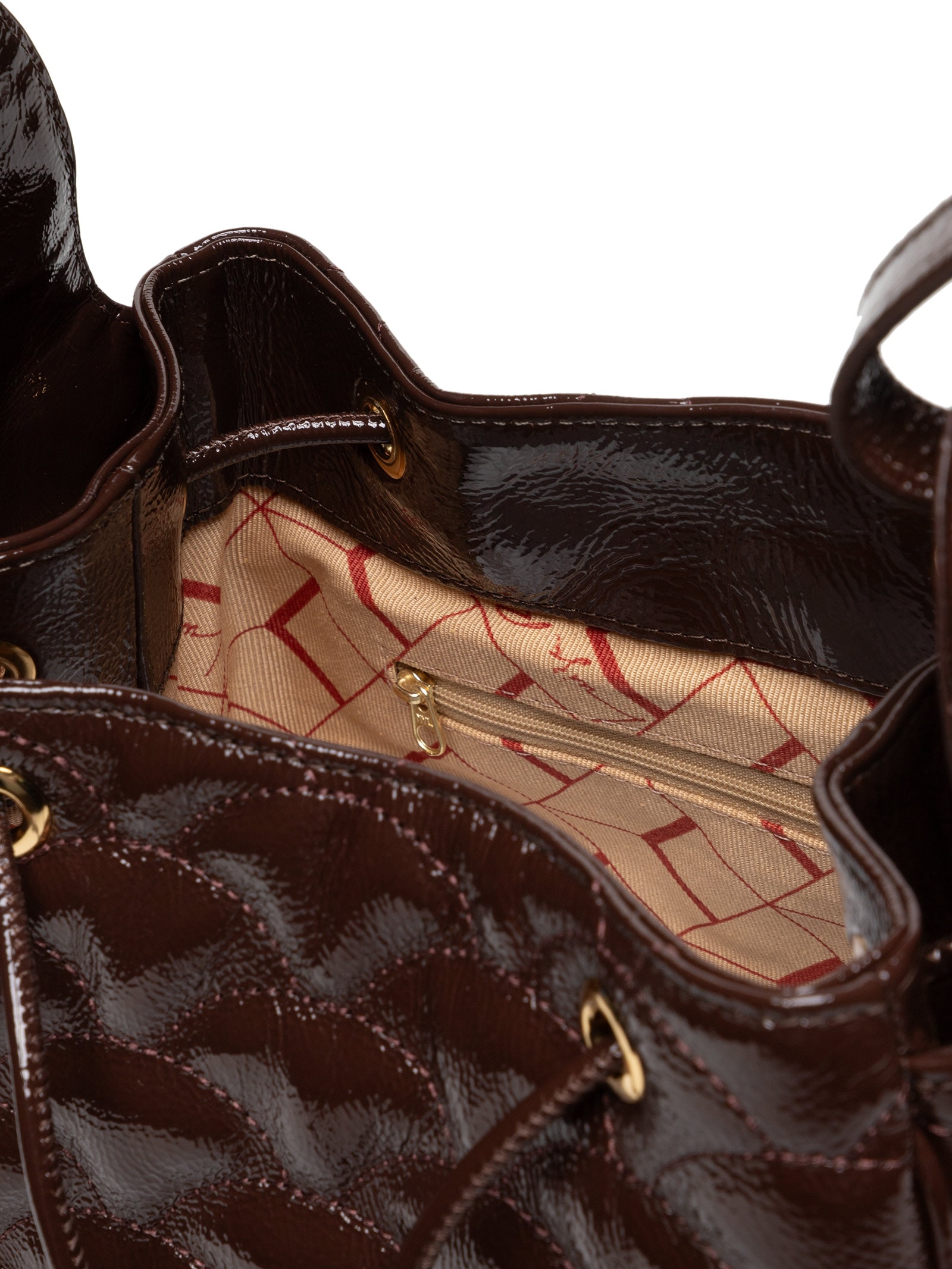 Bolsa Feminina Média Verniz Show – Marrom Luiza Barcelos