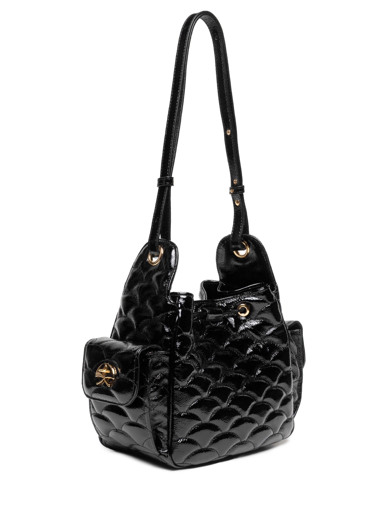 Bolsa Feminina Média Verniz Show – Preto Luiza Barcelos