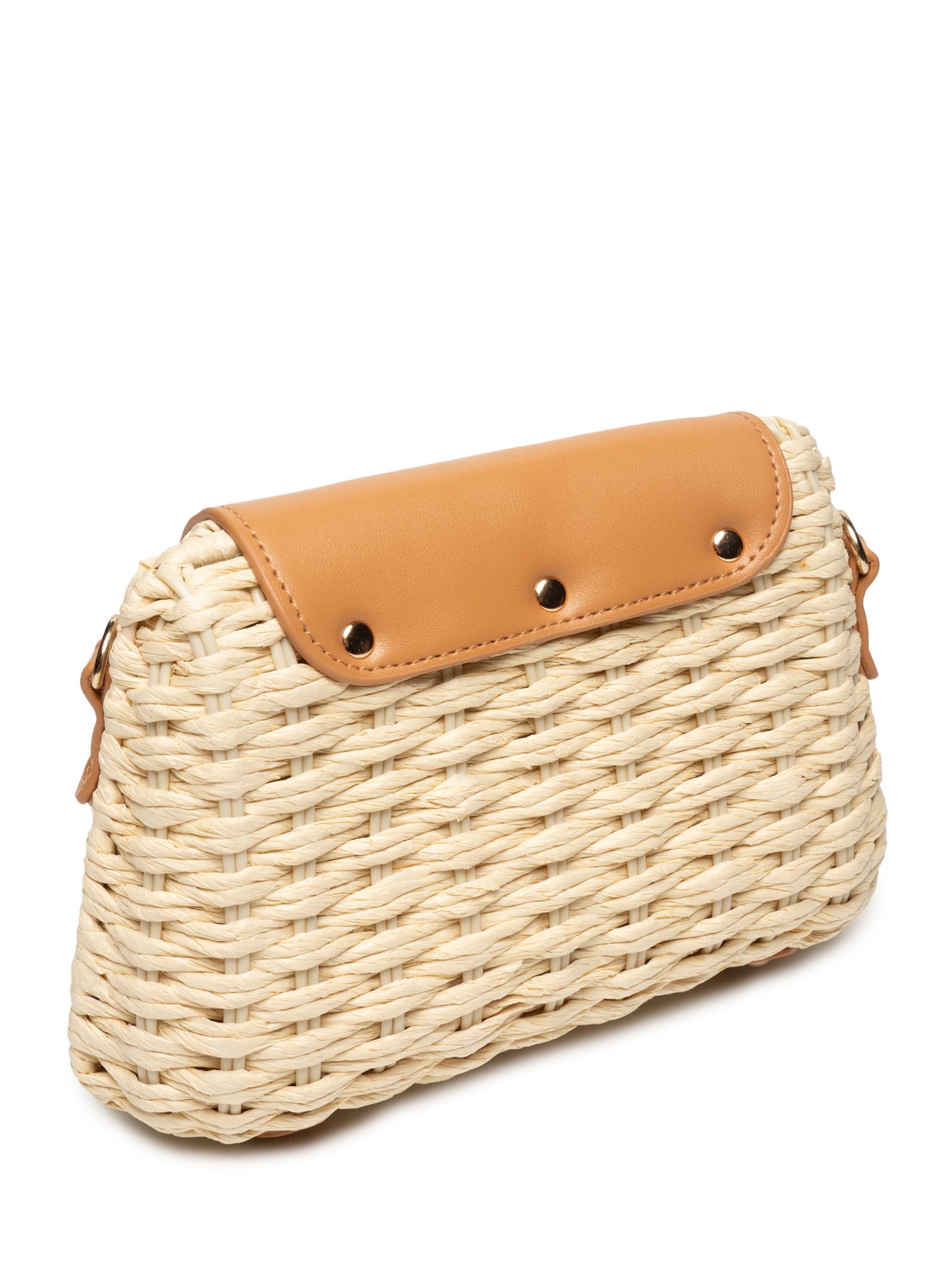 Bolsa Feminina Meia Lua Palha Off White Basiq