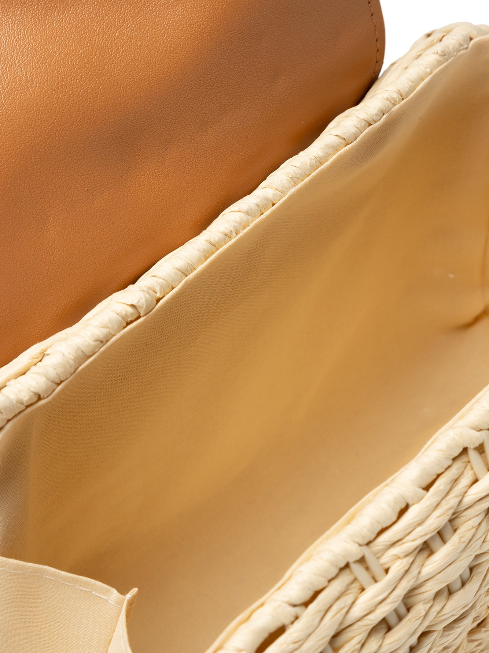 Bolsa Feminina Meia Lua Palha Off White Basiq