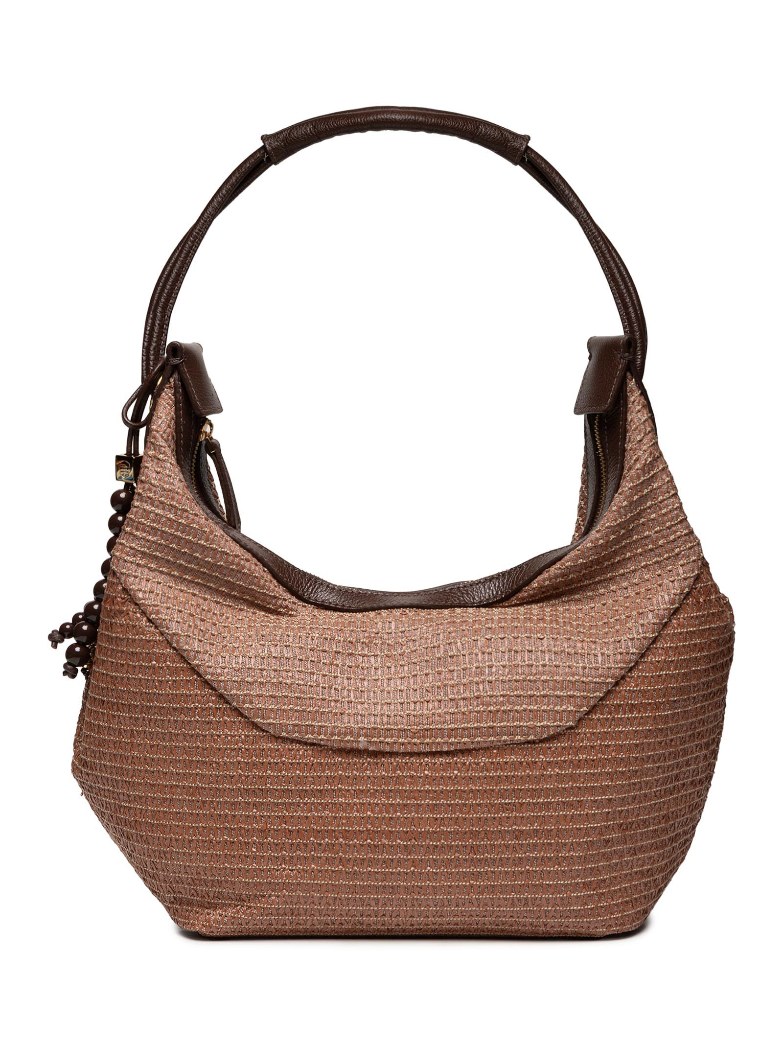 Bolsa Feminina Meia Lua Pingentes Marrom Arezzo + Isla