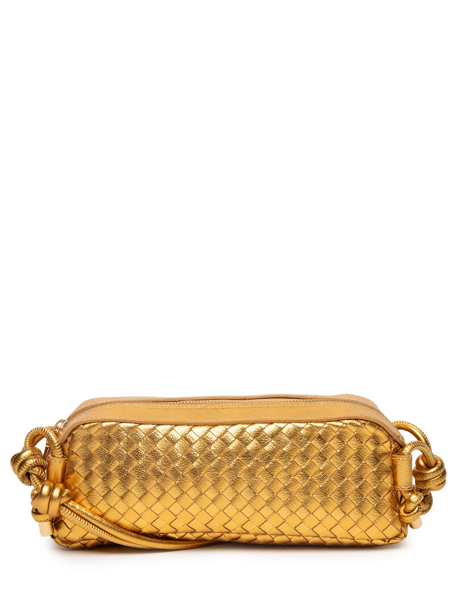 Bolsa Feminina Metal Leather Dourado Luiza Barcelos