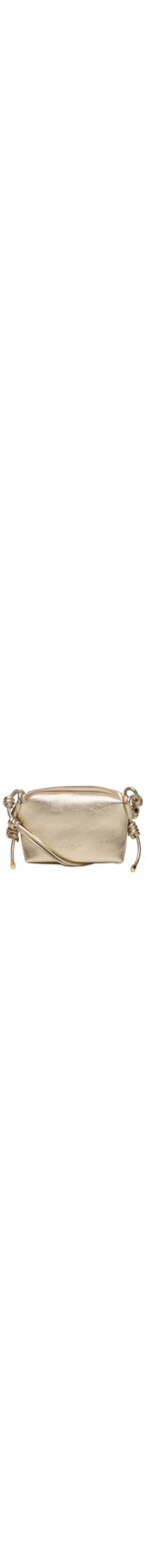 Bolsa Feminina Metal Leather Nude - Dourado