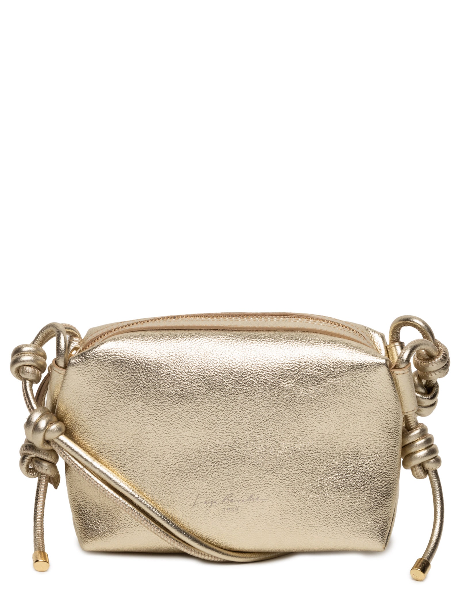 Bolsa Feminina Metal Leather Nude Dourado Luiza Barcelos
