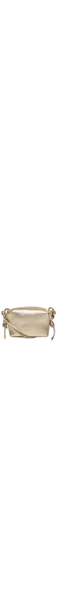 Bolsa Feminina Metal Leather Nude - Dourado