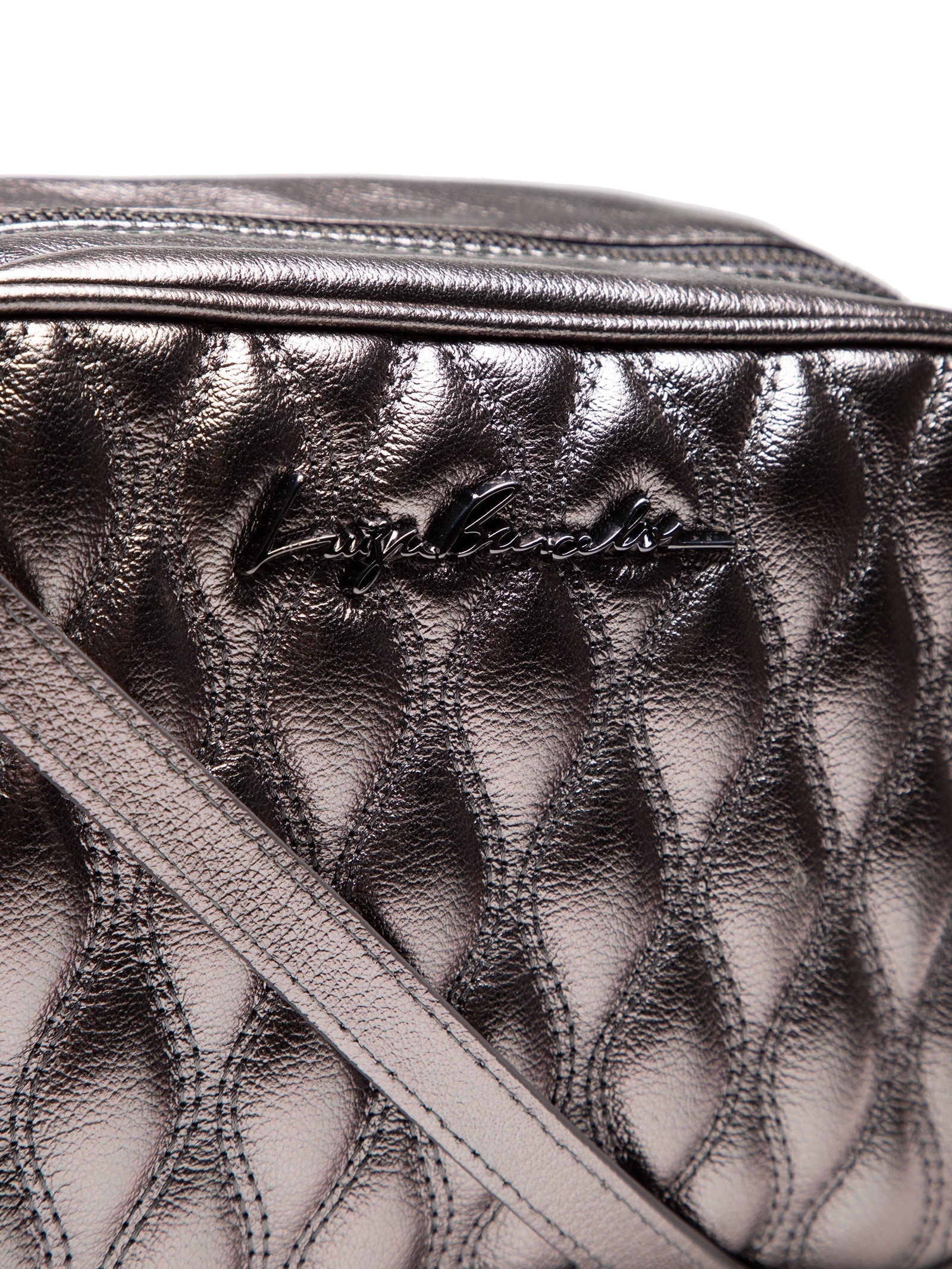 Bolsa Feminina Metal Leather Prata Luiza Barcelos