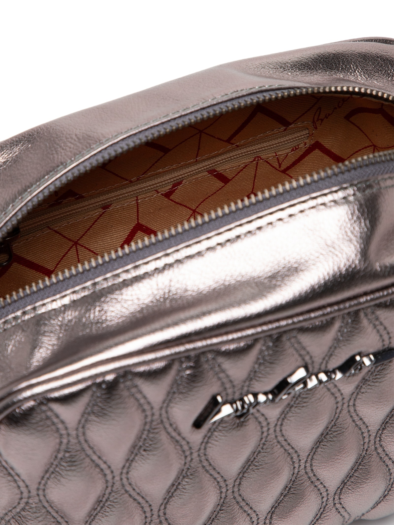 Bolsa Feminina Metal Leather Prata Luiza Barcelos
