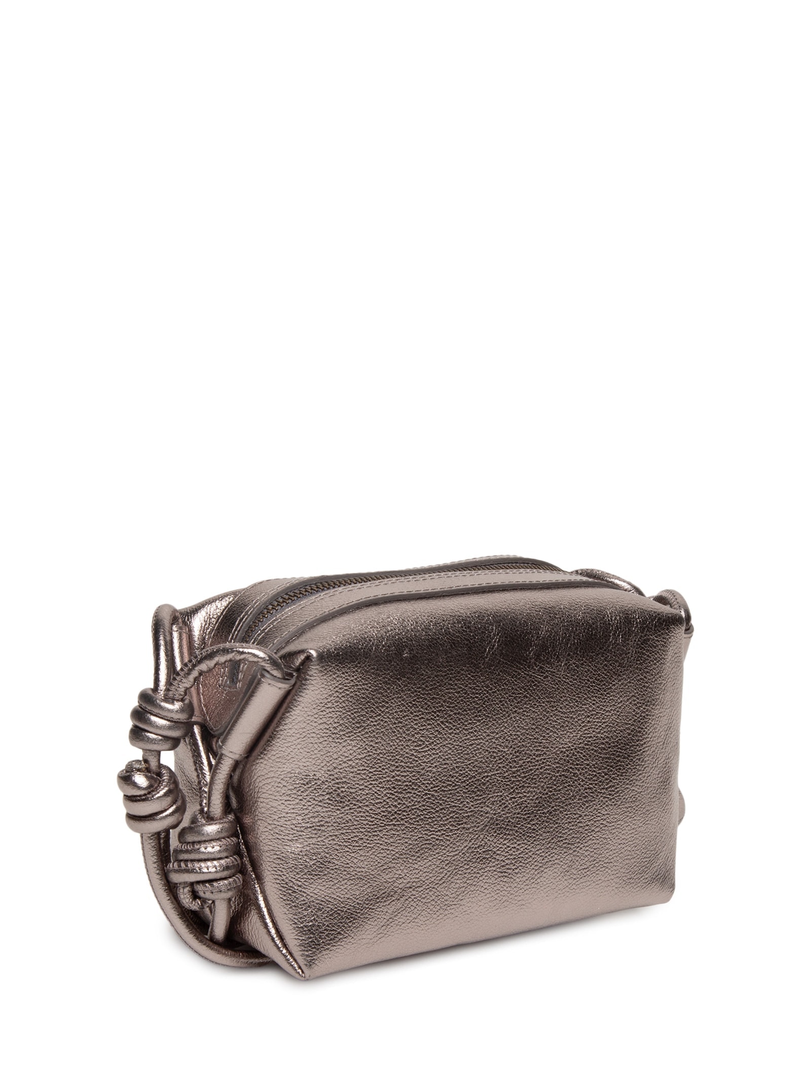 Bolsa Feminina Metal Leather Titânio Prateado Luiza Barcelos
