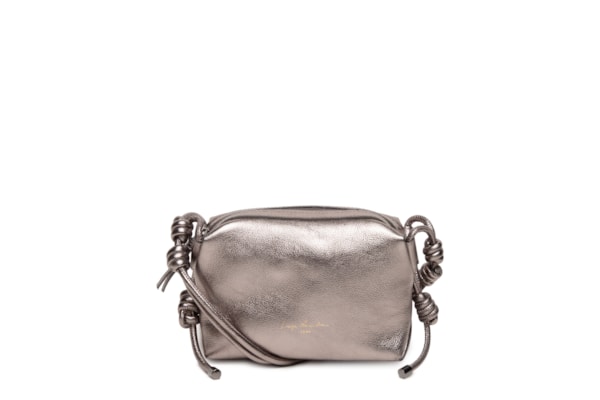 Bolsa Feminina Metal Leather Titânio - Prateado